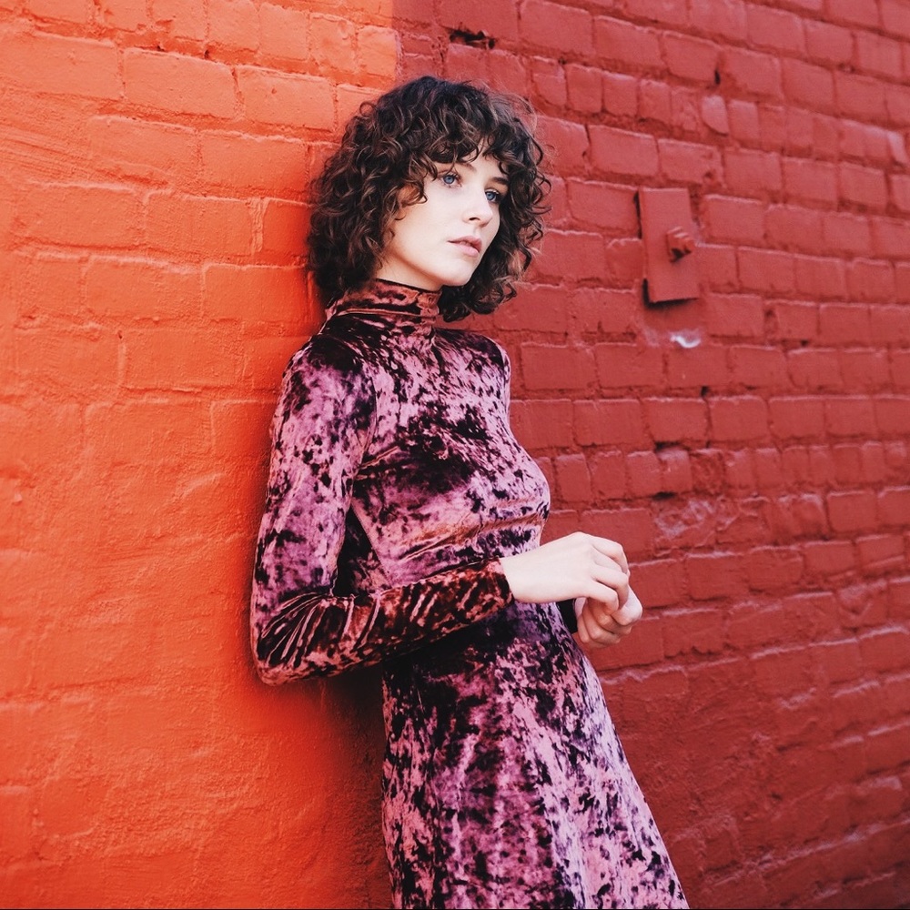Urban Outfitters Velvet Red Dress